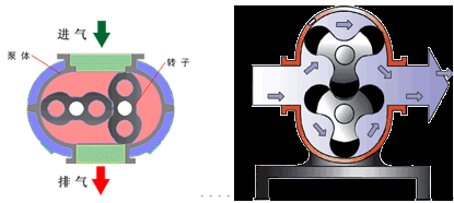 罗茨真空泵工作原理